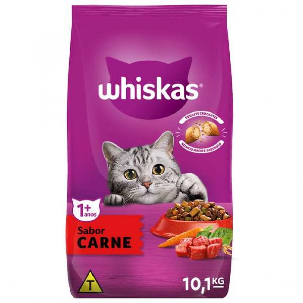 Ração Whiskas Carne para Gatos Adultos 10,1kg