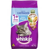 Ração Whiskas Peixe Gatos Adultos Castrados 10,1kg